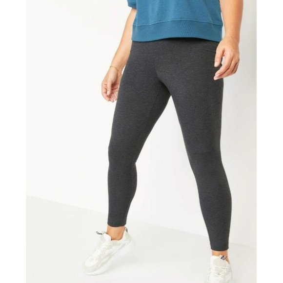 Comfy Stretchy Grey Leggings Plus Size 1X-2X-3X-4X Yoga/Gym/Workout - Picture 1 of 9